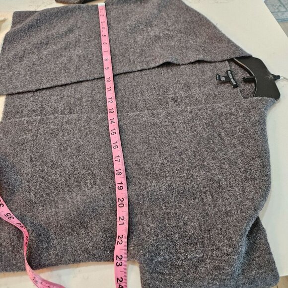 Eileen Fisher XS Open Front Cardigan Sweater Long Grey Ivory Old Money - Picture 9 of 11